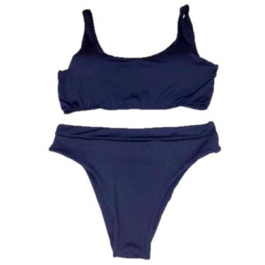 Imagem de Biquíni Top Regata Com Bojo Cintura Alta Plus Size 48/50 - B. Moda pra