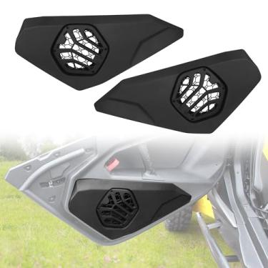 Imagem de CUSAUTV Módulos de alto-falante de porta compatíveis com acessórios Can-Am Maverick R X RS 2024+ Sistema estéreo Suporte de caixa de alto-falante frontal para Can Am Maverick R 2024+ (2 peças)