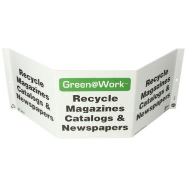Imagem de ZING 3033 Placa verde no trabalho Tri-View, revistas de reciclagem, catálogos e jornais, 19 x 50 W, projetos 12 cm, plástico reciclado