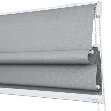 Imagem de Cortina Romana Tela Solar 3% 1,65 (lar) x 1,10 (alt) (Prata - Acabamento Branco)