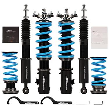 Imagem de maXpeedingrods Coilovers para Honda Civic 2006-2011, para Acura CSX 2006-2011, kit de suspensão de amortecedor ajustável de 24 níveis, amortecedores ajustáveis de altura, kit de abaixamento, azul