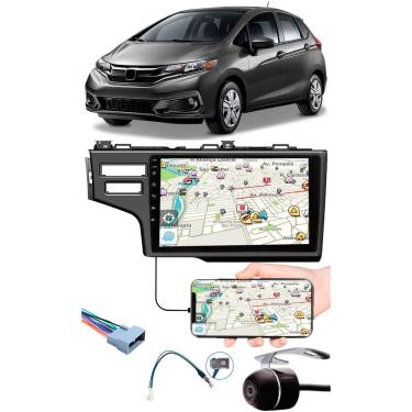 Imagem de Multimídia 9" Polegadas Honda Fit 2015 à 2020 Espelhamento USB Bluetooth + Chicote...