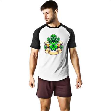 Imagem de Camiseta Raglan ST Patricks Day Trevo - Alearts, G