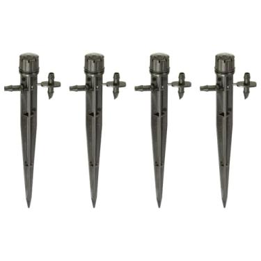 Imagem de Rain Bird MBH4PKS Micro-borbulhador de irrigação por gotejamento na estaca, padrão de meio círculo de 180°, distância de pulverização de 0-9,5 cm, pacote com 4