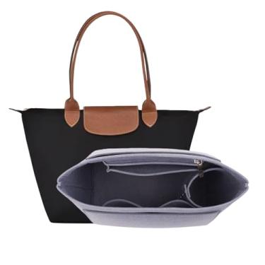 Imagem de D.DUO Organizador de bolsa, acessórios de bolsa, adequado para organizador de bolsas de alça longa Longchamp (cinza, M (alça longa))
