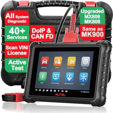 Imagem de Autel MaxiCheck MX900 OBD2 Scanner de diagnóstico para todos os sistemas, ferramenta de digitalização bidirecional, MX808 MK808S atualizado, funções iguais a MK900, MK900BT, serviço 40+, DoIP/CAN FD,