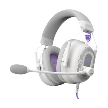 Imagem de AsrMyjcx Fones de ouvido de fones de ouvido com fio para PC de 50 mm de diâmetro, conveniente portátil para casa, Branco