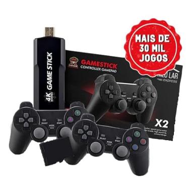 Imagem de Controle de Jogos Retrô com 30.000 Jogos, 2 Controles sem Fio, Gamepad USB, Preto