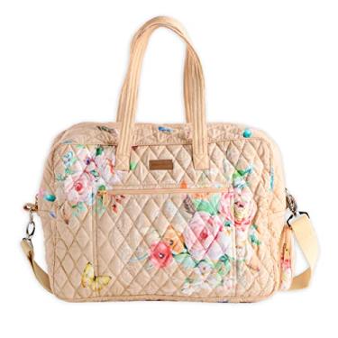 Imagem de Maison d' Hermine Bolsa de viagem acolchoada 100% algodão, bolsa de fim de semana, bolsa de ginástica para homens e mulheres, viagem de família, Ibiza, 17.9" x 7" x 12.6"