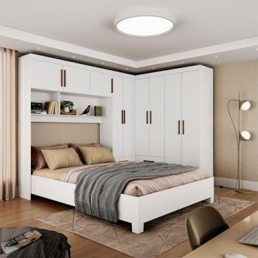 Imagem de Guarda Roupa Casal Modulado 5 Portas com Cama Hercules 4 Portas e 4 Ga