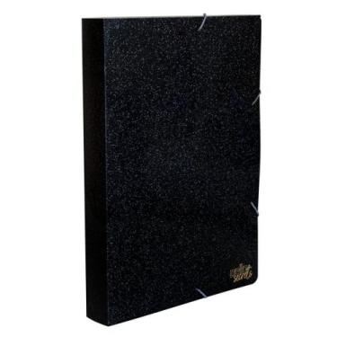 Imagem de Pasta Aba Elastico Oficio Lombo De 4cm Secrets Preta 0276 - Dello