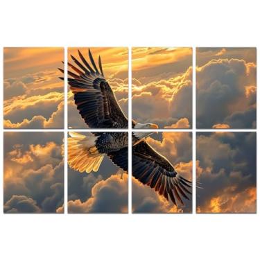 Imagem de FurnoFlex Painéis acústicos artísticos azulejos decorativos painéis de absorção de espuma à prova de som amortecedores de ruído cancelamento redução bloqueador para paredes (glória da águia)