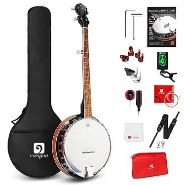 Imagem de Vangoa Banjo Banjo Conjunto de Banjos de Tamanho Completo com Cabeça Remo Fechada nas Costas, Kit Banjo para Iniciantes com Acessórios Premium para Adultos e Adolescentes