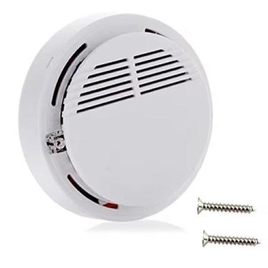Imagem de Detector de Fumaça Fogo Incendio Alarme 85db Sensor Fotoeletrico Prote
