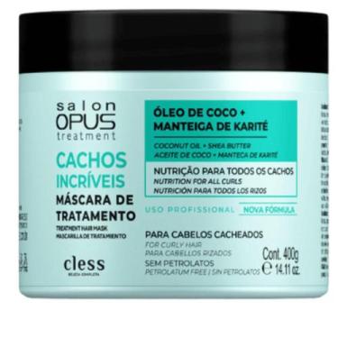 Imagem de Máscara Cachos Incríveis Salon Opus 400ml Cless com Óleo de Coco e Kar