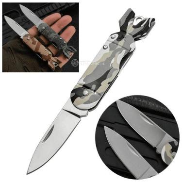 Imagem de Canivete Míssil Chaveiro Militar Camuflado - Multifuncional com Lâmina
