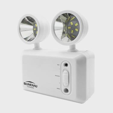 Imagem de Luminária de Emergência Bloco Autônomo 2 Faróis 3W Bivolt Blumenau