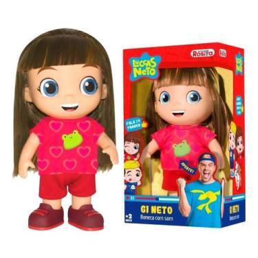 Imagem de Boneca Gi Neto Aventureira 14 Frases Rosita Youtube 1073, Vermelho, Gi