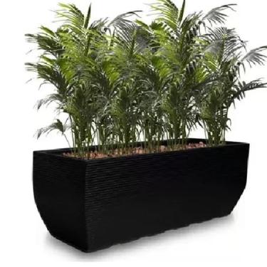 Imagem de Vaso De Planta Jardineira Bonsai Suculenta Polietileno G (preto)