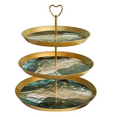 Imagem de 3 suportes de bolo de casamento para festas, suporte de bolo, pastelaria, cupcake, pratos de frutas, suporte de sobremesa, material de ferro para mesa e bolo, suporte redondo