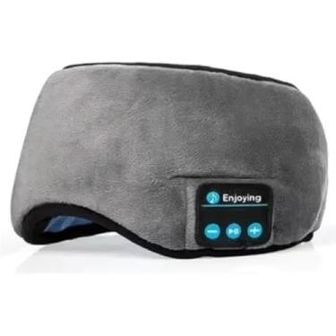 Imagem de Fones de ouvido para dormir com Bluetooth e alto-falantes embutidos Microfone lavável, toca para dormir tapa olho Confortavel e Elegante