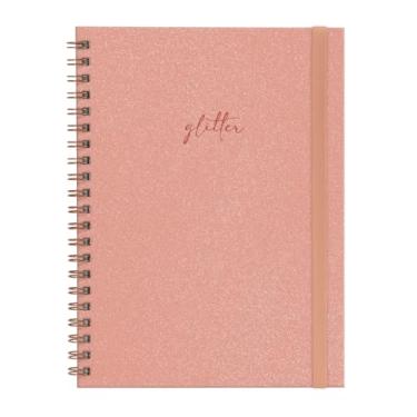 Imagem de Caderno Universitário Plus Solid Glitter Colors Pessêgo 1 Mat