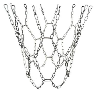 Imagem de Sanung Rede De Basquete Aço Inoxidável, À Prova Ferrugem, Para Todas As Condições Climáticas, Trançada Inoxidável 304 Uso Interno E Externo, Fácil Instalar