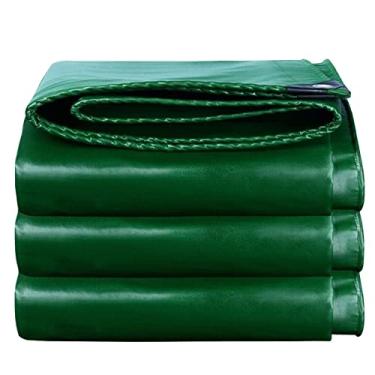 Imagem de Lona verde impermeável folha de lona resistente 450g/m² capa de caravana multiuso à prova de chuva tenda de dossel 4 x 4 m com ilhós (tamanho: 1,5 x 3 m)