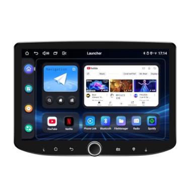 Imagem de Joying Rádio com tela sensível ao toque Single Din 10,1 polegadas estéreo para carro Android 13 unidade de 4 GB + 64 GB com Carplay, Android Auto, botão de volume, Mirror-Link, rádio AM/FM, 1280 x