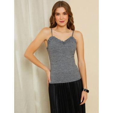 Imagem de modas regata canelada - NoBrand, Chumbo, P