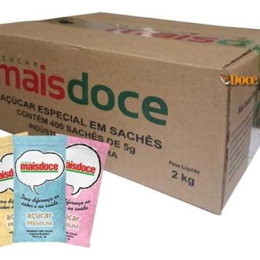 Imagem de Açúcar Premium Extrafino Mais Doce 1 Caixa Com 400 Sachês