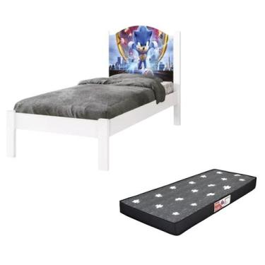 Imagem de Kit Cama Solteiro Resistente MDF Personagens com Colchão  - Anyben, So