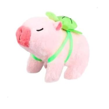 Imagem de Capivara de Pelúcia Interativa com Som e Movimento – Brinquedo Engraçado que Pula Sozinha, Presente Criativo para Crianças e Adultos(Rosa)