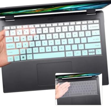 Imagem de 2 peças de capa de teclado para laptop Acer Swift 3 de 14 polegadas SF314-44 SF314-512 SF314-512T, Acer Swift 3 OLED SF314-71, Swift X SFX14-51G protetor de teclado para laptop de 14 polegadas