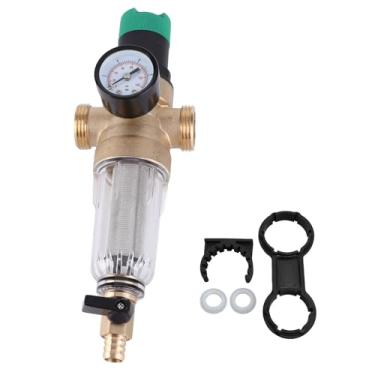 Imagem de Conector G1 G1/2 Redutores de pressão da água com medidor 40 mícrons Filtro regulador de pressão da água para acessórios de água doméstica Premium de qualidade durável segura