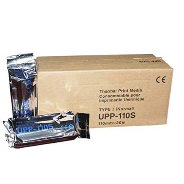 Imagem de Papel para impressora de ultrassom UPP 110S, papel térmico de vídeo preto e branco tipo I Bx/10 novo 110 mm x 20 m (10 rolos)