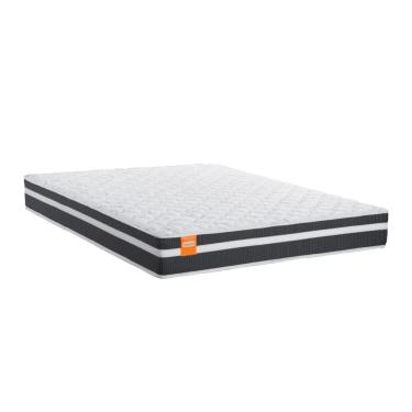 Imagem de Colchão Casal Molas Qatar 138x188x22cm Branco / Preto - Suporta Até 150kg Por Pessoa Preto / Branco