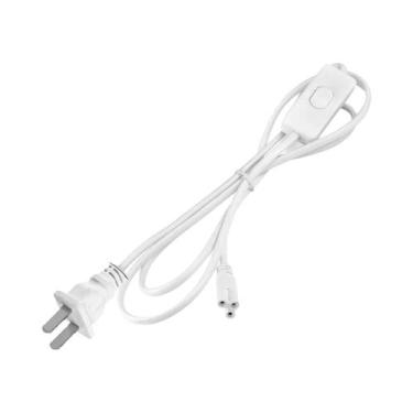 Imagem de Cabo Adaptador de Alimentação 1,2m para Luzes LED T5 T8 - Plugues EUA/