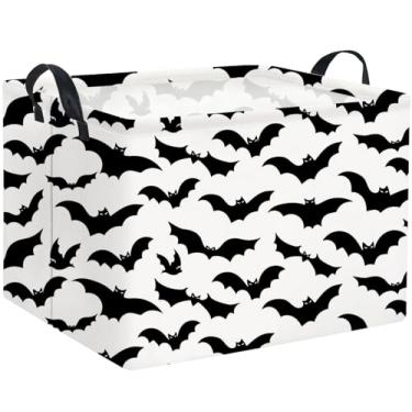 Imagem de TIBAOLOVER Cesta Retangular Do Batman Para Armazenamento De Bebês E Crianças, Organizador Brinquedos Fofos, Prateleira, Livro, Decoração Quarto Morcego (Morcegos Pretos)