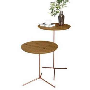 Imagem de Kit mesa Pés De Ferro Redonda Classic Apoio Lateral Modelo Alice Freij