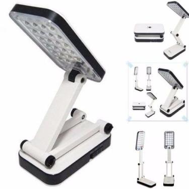 Imagem de Luminária De Mesa De Estudo 24 Leds Abajur Dobrável Bivolt - LELONG/LU