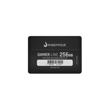 Imagem de SSD Rise Mode Gamer Line, 256GB, SATA III, Leitura: 530MB/s, Gravação: 520MB/s, Preto -...