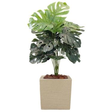 Imagem de Planta Costela De Adão Artificial Vaso Polietileno Completo - Flor Imp