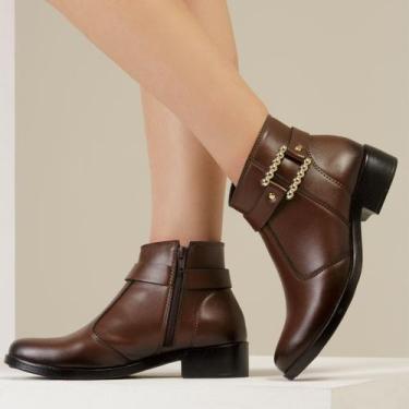 Imagem de Bota Feminina Country Casual Montaria Cano Baixo Coturno Coturno Elega