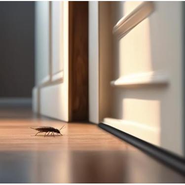 Imagem de Protetor de Porta Contra Insetos, Vedação para Vão Inferior, 100 cm, Preto