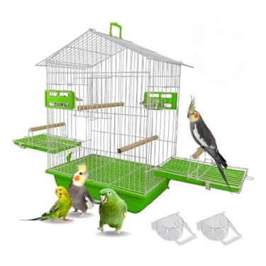 Imagem de Gaiola Viveiro Para Calopsita Papagaio Periquito Agapornis(Verde)