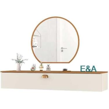 Imagem de Penteadeira com Gaveta 100cm – Console Camarim para Quarto(OFF/NATURE)