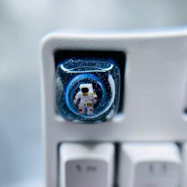 Imagem de LINWIN Teclado astronauta personalizado para teclado mecânico MX presentes exclusivos para amigos - 5