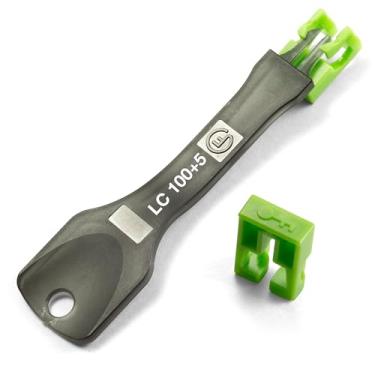 Imagem de NTW Bloqueador de porta/poeira NL-LCPBK100-GN Net-Lock LC com ferramenta de remoção preta, verde, 100 + 5 chaves