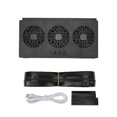 Imagem de Ventilador de exaustão de carro movido a energia solar Removendo odor de energia portátil economia de energia preta ventilador de radiador de ventilação preta